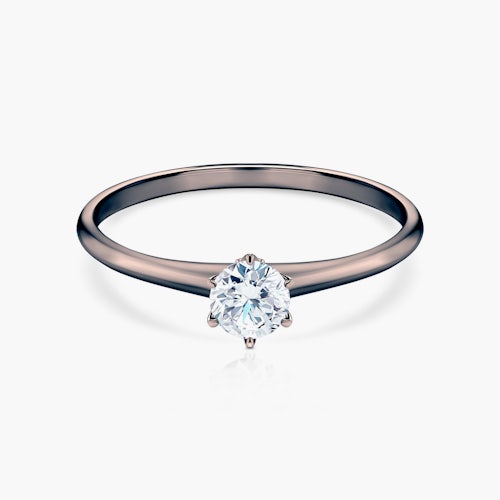 Pierścionek zaręczynowy The Journey: czarne złoto, diament